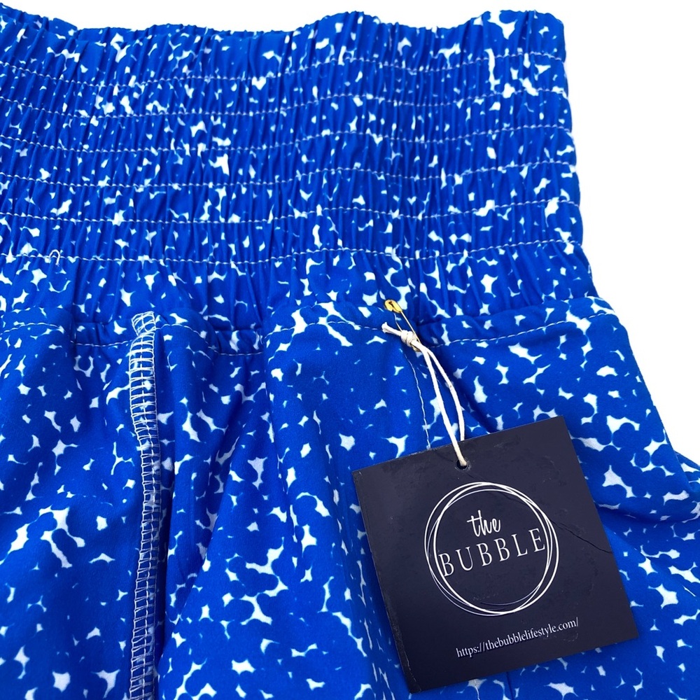 The Bubble Lifestyle Blue Dot Ruffle Golf Tennis Sport Skirt Skort - Picture 5 of 7